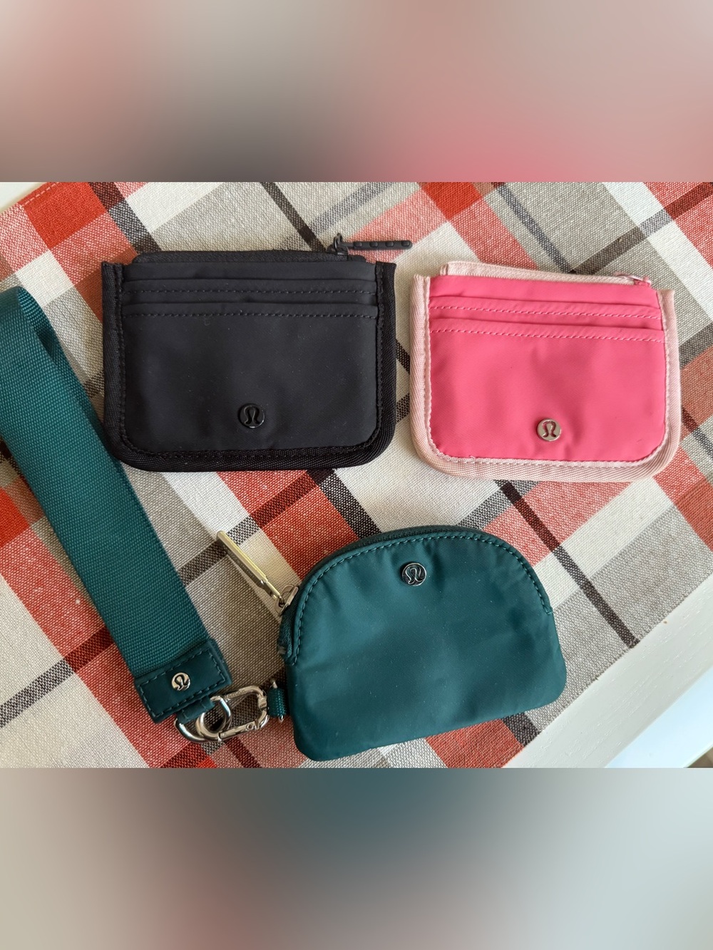 lululemon athletica Small Wallet & Coin Pouch Set - Black, Pink, Teal
